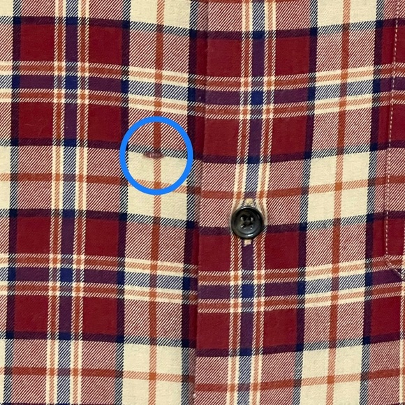 Orvis Plaid Autumn Flannel Long Sleeve Button Up Shirt Cotton/Wool Blend - Picture 9 of 9